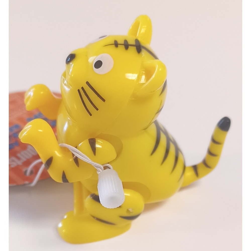 Vintage Pier 1 Yellow Striped Cat Tiger Flipping Flippin Wind Up Toy - WORKS! - Picture 4 of 8